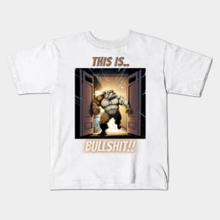 This Is Bullshit, Buff Superhero Bulldog Kids T-Shirt